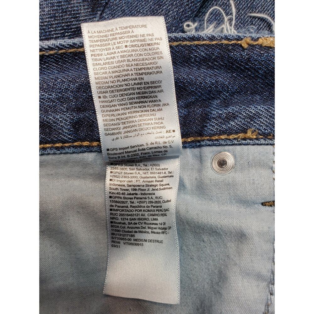 Old Navy High Rise Slouchy Straight Distressed Button Fly Jeans Plus Size 22 - Picture 7 of 8